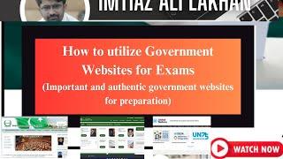 How to utilize Government websites for Exams #fpsc #spsc #jobpreparation