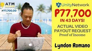 UNITY NETWORK ACTUAL BDO CASHOUT VIDEO - By Lyndon Romano