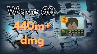 Infinite Wave 60 Solo Auto-Skip 440m+ dmg using fire orb light | All Star Tower Defense