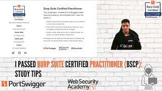 I passed Burp Suite Certified Practitioner Exam (BSCP): Study Tips