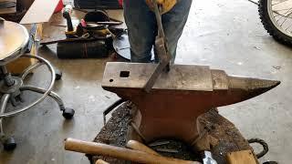 Learning to forge.. Teaching my grandson to forge!