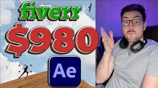 Заказ на 980$ - анимация в After Effects без autofill. Биржа Fiverr и постоянный клиент