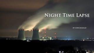 Günzburg Night Time Lapse, AKW Gundremmingen, Zeitraffer