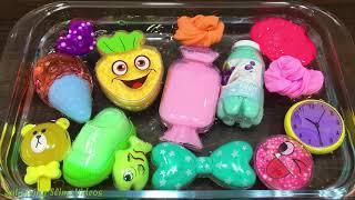 Mixing Store Bought Slime into Clear Slime  Slime Smoothie  Satisfying Slime Videos 561