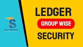 Ledger Group Wise Security in Tally Prime