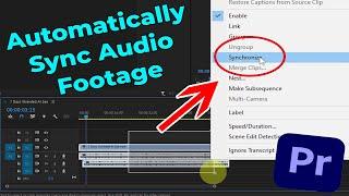 Automatically Sync Audio in Premiere Pro