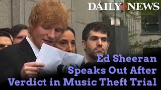 Ed Sheeran speaks after Marvin Gaye trial ends