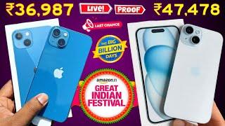 iPhone 13 @₹36,987  iPhone 15 @₹47,999 Limited Time Offer  Flipkart Deals  Amazon Deals #iphone