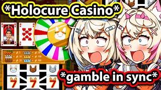 FUWAMOCO can't stop syncing even when Gambling in Holocure 【Hololive】