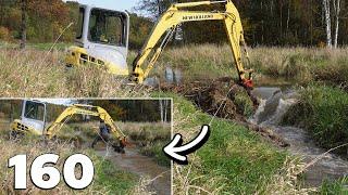 Two Muddy Dams - Beaver Dam Removal With Excavator No.160