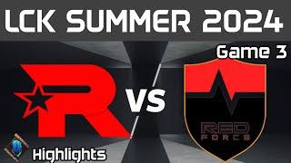 KT vs NS Highlights Game 3 | LCK Summer 2024 | KT Rolster vs NS RedForce by Onivia