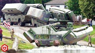 Kendaraan Perang Amfibi M3 Amphibious Rig Raksasa Turun Ke Sungai