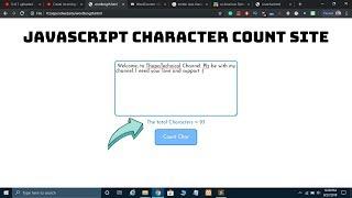 Create Character Count Website using JavaScript