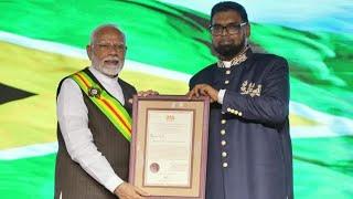 Prime Minister Modi receives the Highest Award in Guyana  