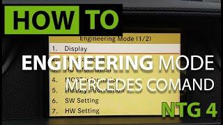 HOW TO: Access Hidden Engineering Menu - Mercedes COMAND NTG 4.0