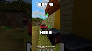 100 Days - [Minecraft Shorts] - Day 49 #minecraft #100days