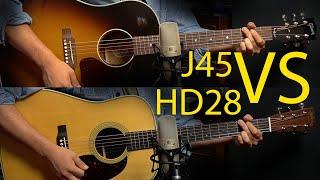 J-45 vs HD-28 : Classic Dread Comparison, America's Flagship Acoustic Guitars