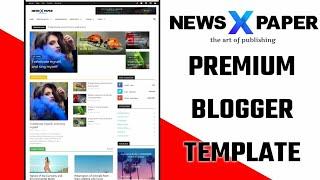 NewsPaper 10 Premium Blogger Template Free Download | NewsPaper X Premium Blogger Template |NoFooter