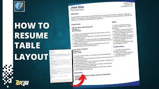 How to make a table-based Resume Layout in Scribus