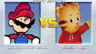 M.U.G.E.N BATTLES | Speedrunner Mario vs Daniel Tiger | Super Mario vs Daniel Tiger's Neighborhood