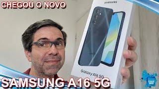 SAMSUNG GALAXY A16 5G - UNBOXING  E PRIMEIRAS IMPRESSÕES 4/8GB RAM | 128/256GB ARM. | 25W | S.AMOLED