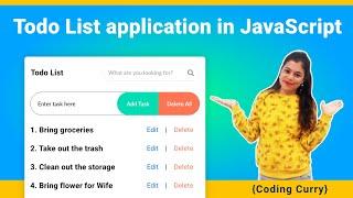 Todo List application in JavaScript 2020 || CRUD operation in Javascript || Uses of local storage