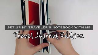 Set Up My Traveler’s Notebook With Me - Travel Journal Edition