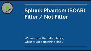 The Filter Block - when to use, when to use something else...