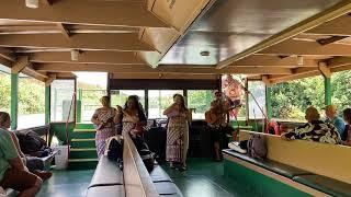 Hawaiian Hula dance on a river cruise