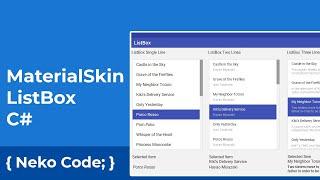 MaterialSkin ListBox C#