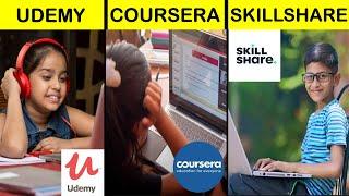 Udemy vs Coursera vs Skillshare Full Comparison UNBIASED in Hindi | Coursera vs Udemy vs Skillshare