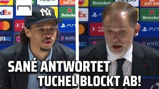 Bei dieser Frage unterbricht Tuchel sofort - doch Sané antwortet  | FC Bayern | Champions League