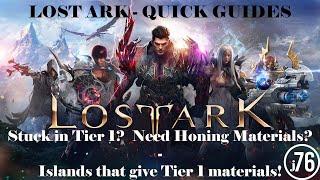 Lost Ark Quick Guide - Islands for Tier 1 Honing Materials