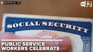 Public service workers celebrate repeal of laws cutting Social Security benefits