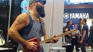 Reverend Peyton Plays A Cigar Box Guitar @ The 2018 Summer NAMM SHOW