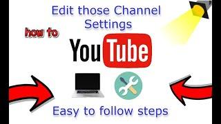 How To Edit YouTube Channel Settings