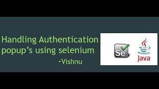 Handling Authentication Popup's (Telugu)