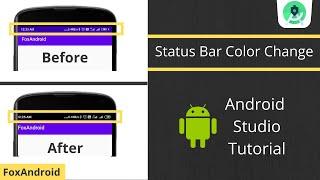 How to change the color of the Status Bar - Android Studio tutorial
