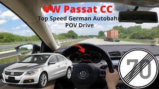 Volkswagen Passat CC (170PS) *TOP SPEED* German Autobahn POV | by CarCast 4K