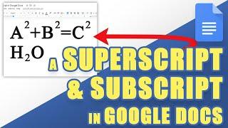 [HOW-TO] Easiest Way to SUPERSCRIPT & SUBSCRIPT in Google Docs (Shortcuts on PC & Mac)