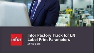 Label Print Parameters