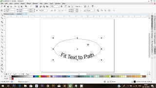 Fit Text to Path in Coreldraw x7