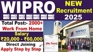 Wipro Recruitment 2025 | Work From Home | Wipro Hiring | Wipro Job Vacancy| Private Job Vacancy 2025