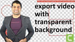 How to export video in Camtasia with transparent background