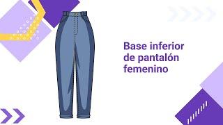 Base inferior de pantalón femenino