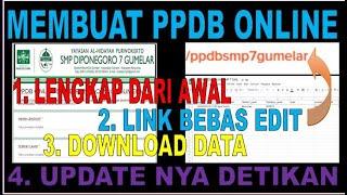 CARA MEMBUAT FORMULIR PPDB ONLINE  PENDAFTARAN PESERTA DIDIK BARU  LENGKAP !!! #PART1