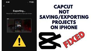 CapCut not saving project on iPhone !! Fix CapCut not exporting project on iPhone