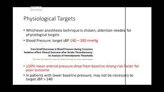 Anesthetic management for Mechanical Thrombectomy