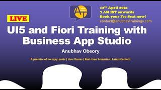 Fiori Training on Business Application Studio | SAP Business Application Studio UI5 Training | BAS