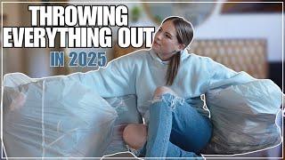 THROWING EVERYTHING I OWN OUT IN 2025 / Decluttering, Organizing, & Cleaning! Whole House Declutter